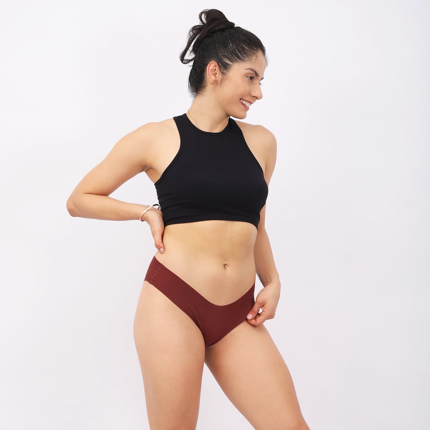Seamless Brief Undies(Pack of 3)(Brown Tan Nude)