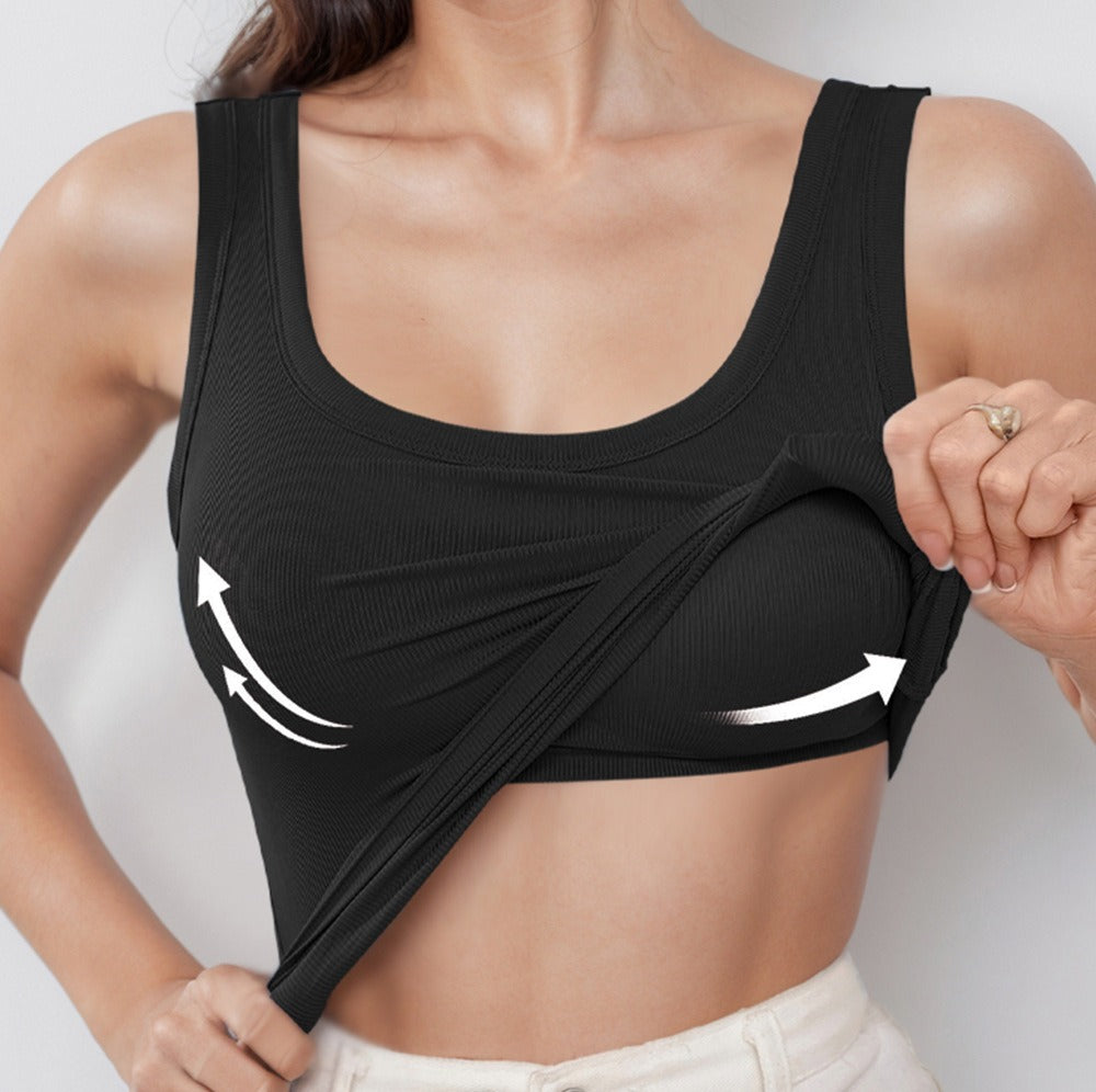 American Sleeve Bra Sleeveless Top Black