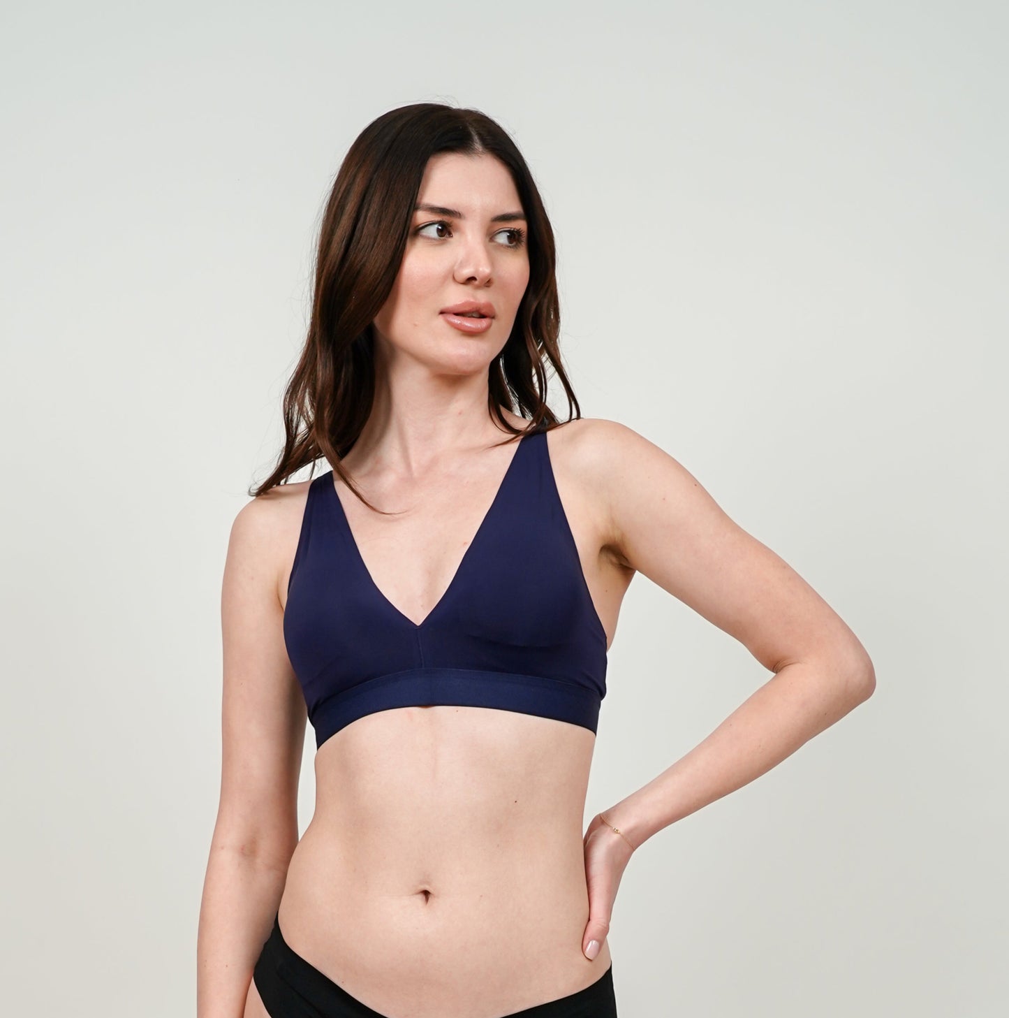Plunge Bralette : Midnight Blue