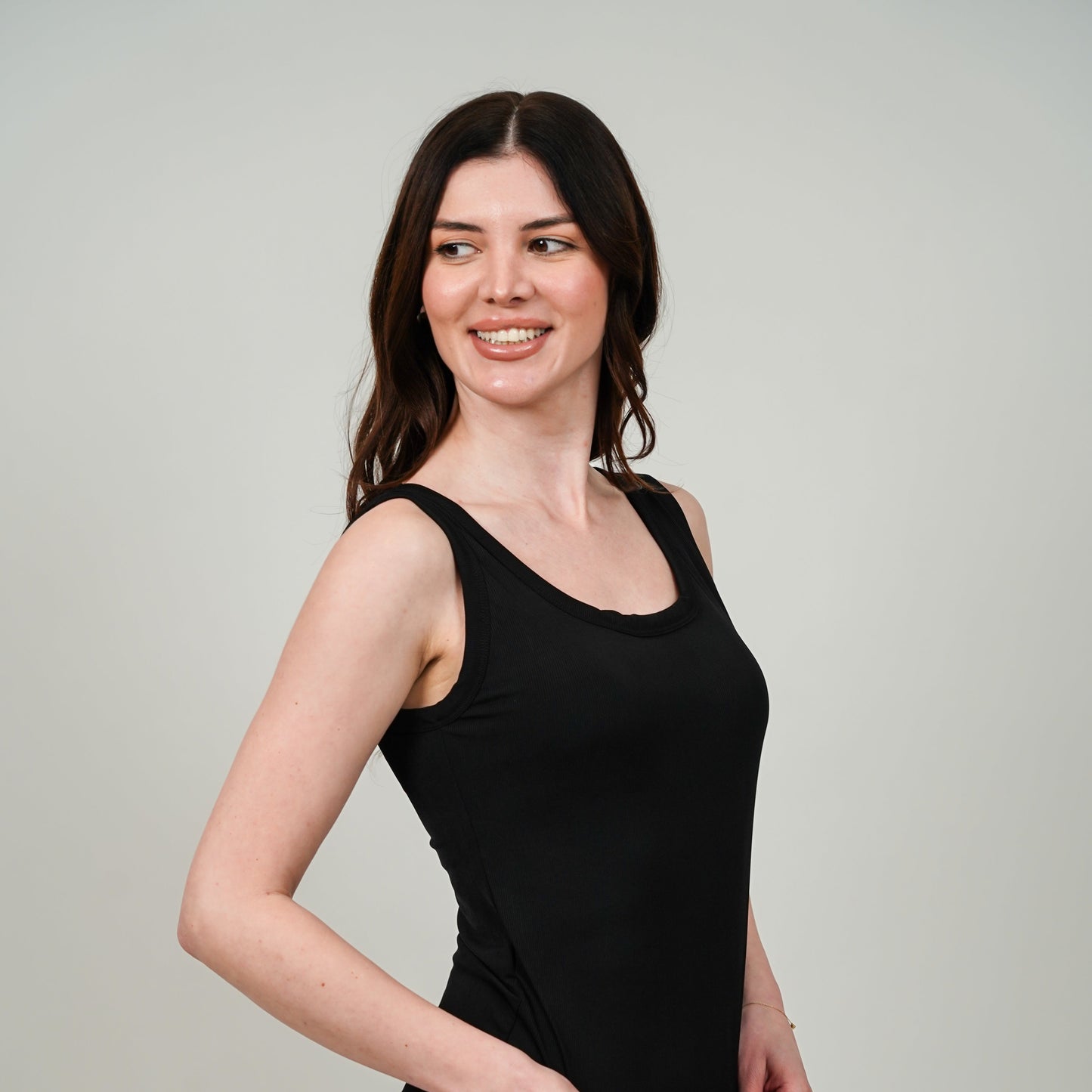 American Sleeve Bra Sleeveless Top Black