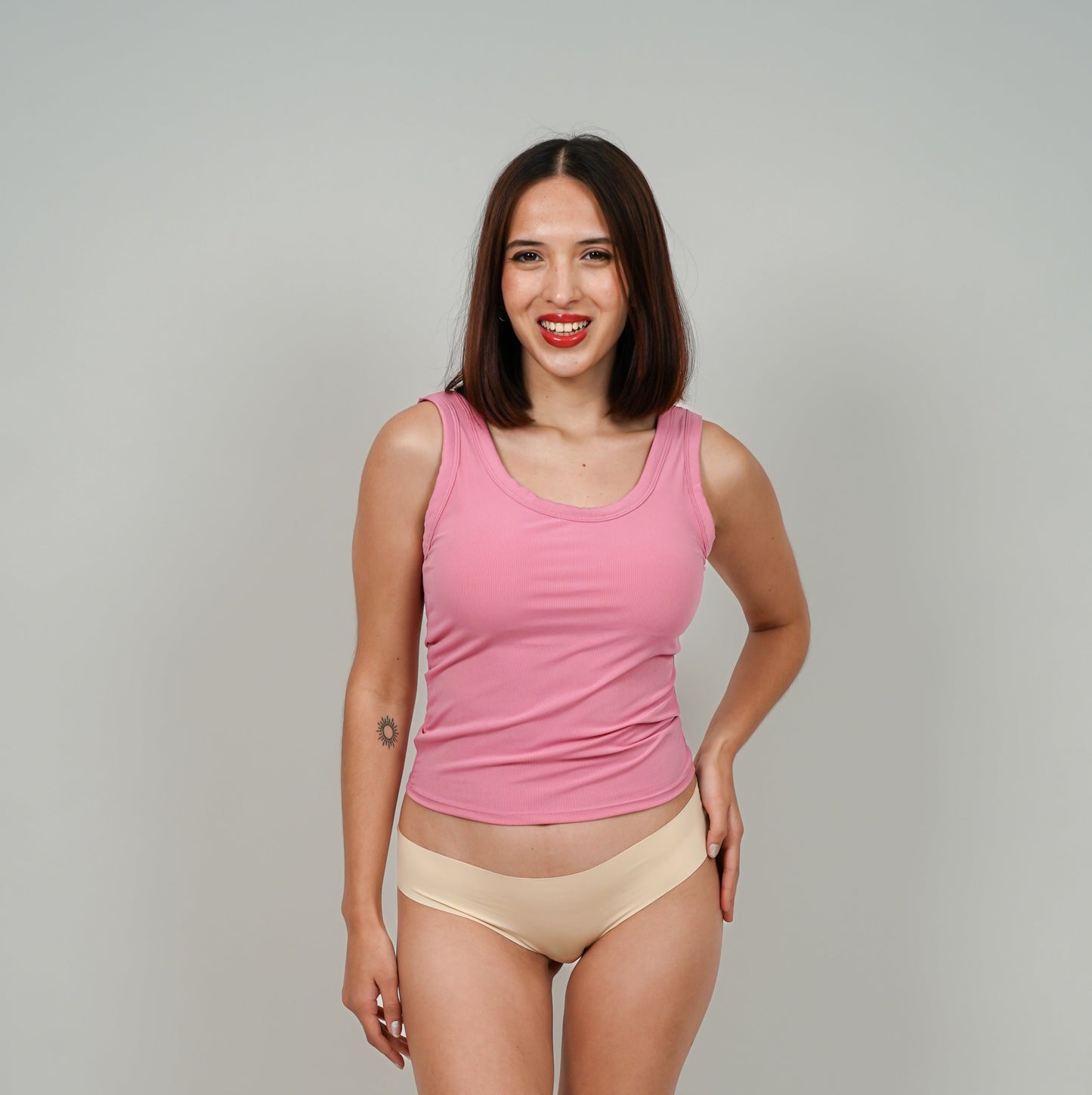 American Sleeve Bra Sleeveless Top Pink