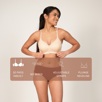 Teardrop T-shirt Bra Champagne