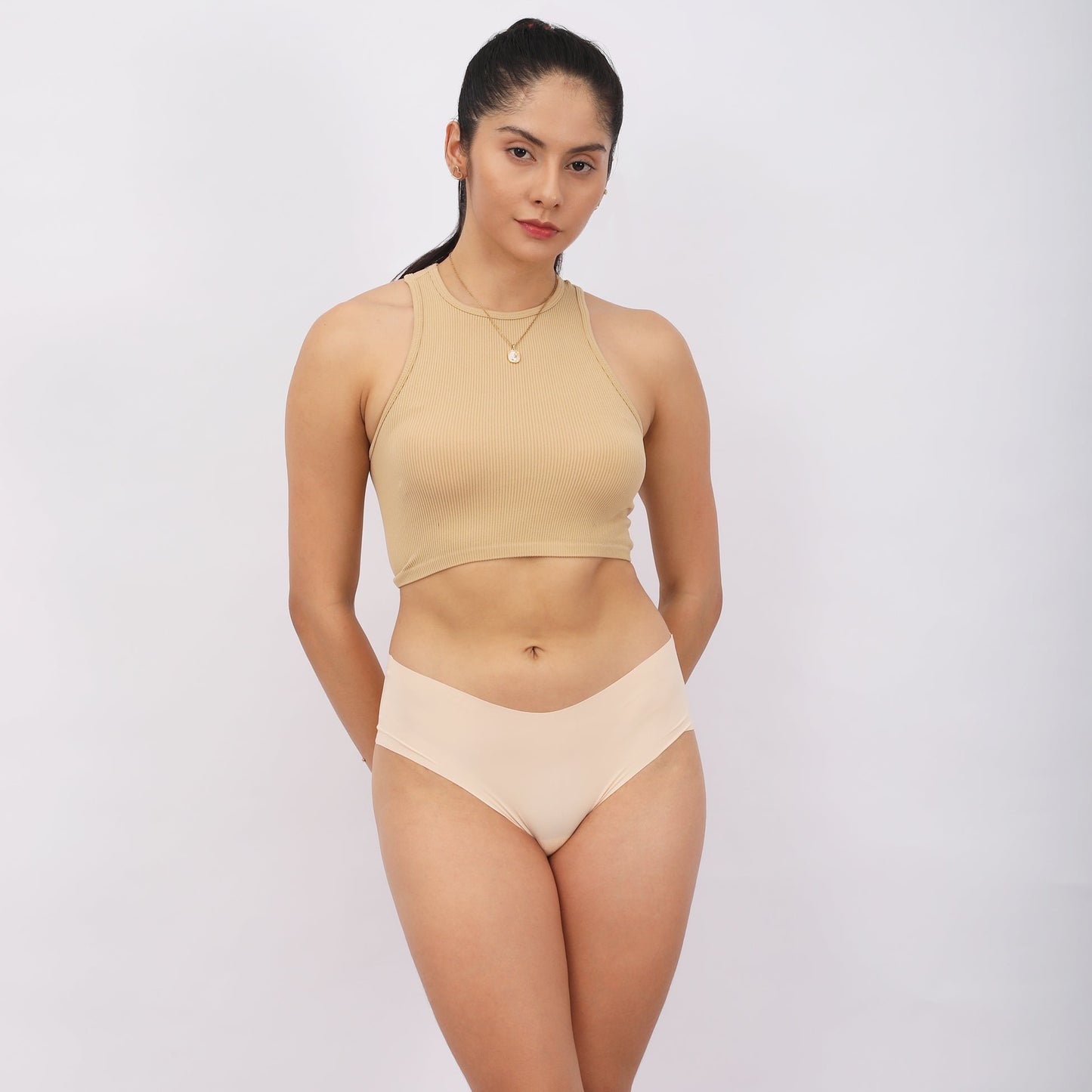 Seamless Hipster(Pack of 3)(Brown Tan Nude)