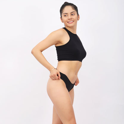 Seamless Thong Black