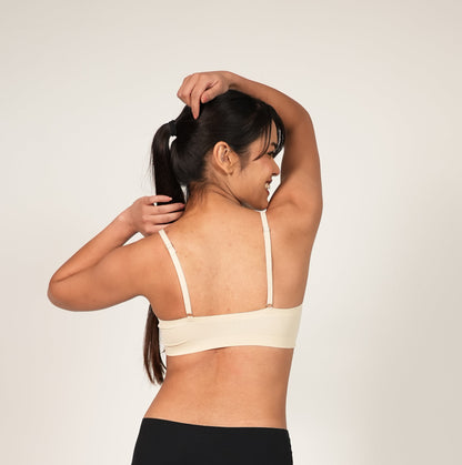 Seamless Wireless Removable Pads Bra Nude