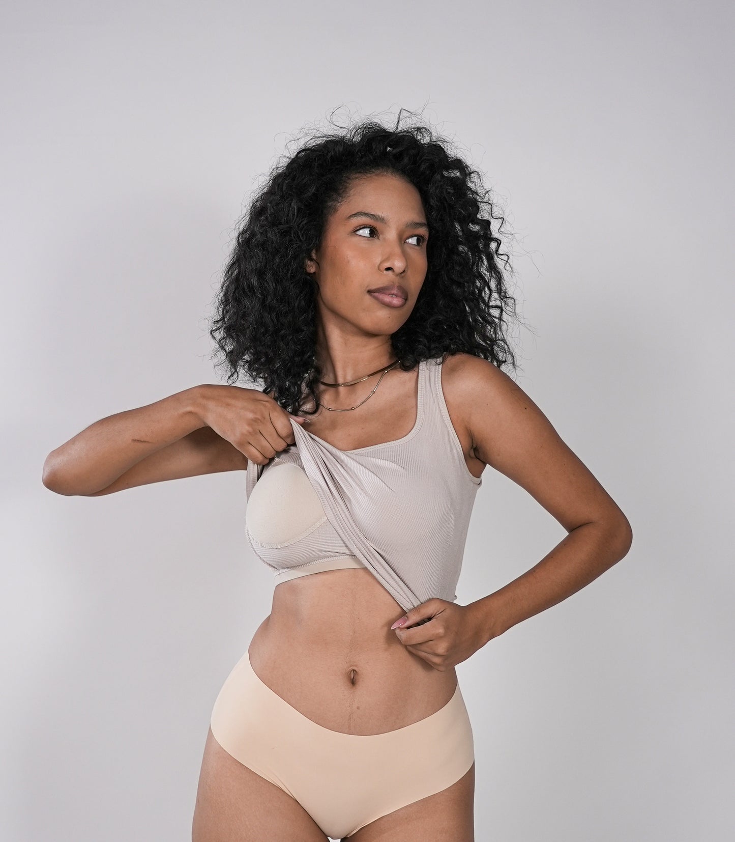 Camisole Bra Top Stone Beige