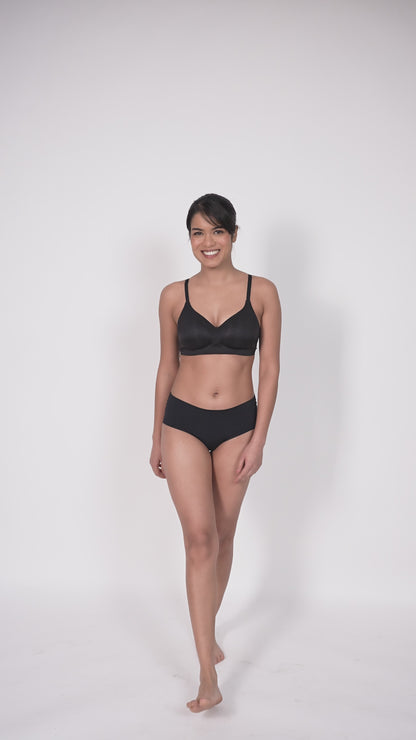 Teardrop T-shirt Bra Black